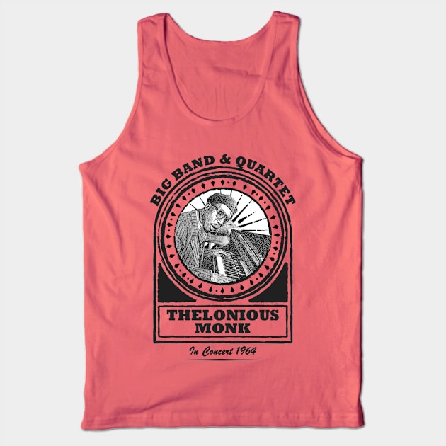 Thelonious Monk // Retro Jazz Music Fan Design Tank Top by penCITRAan